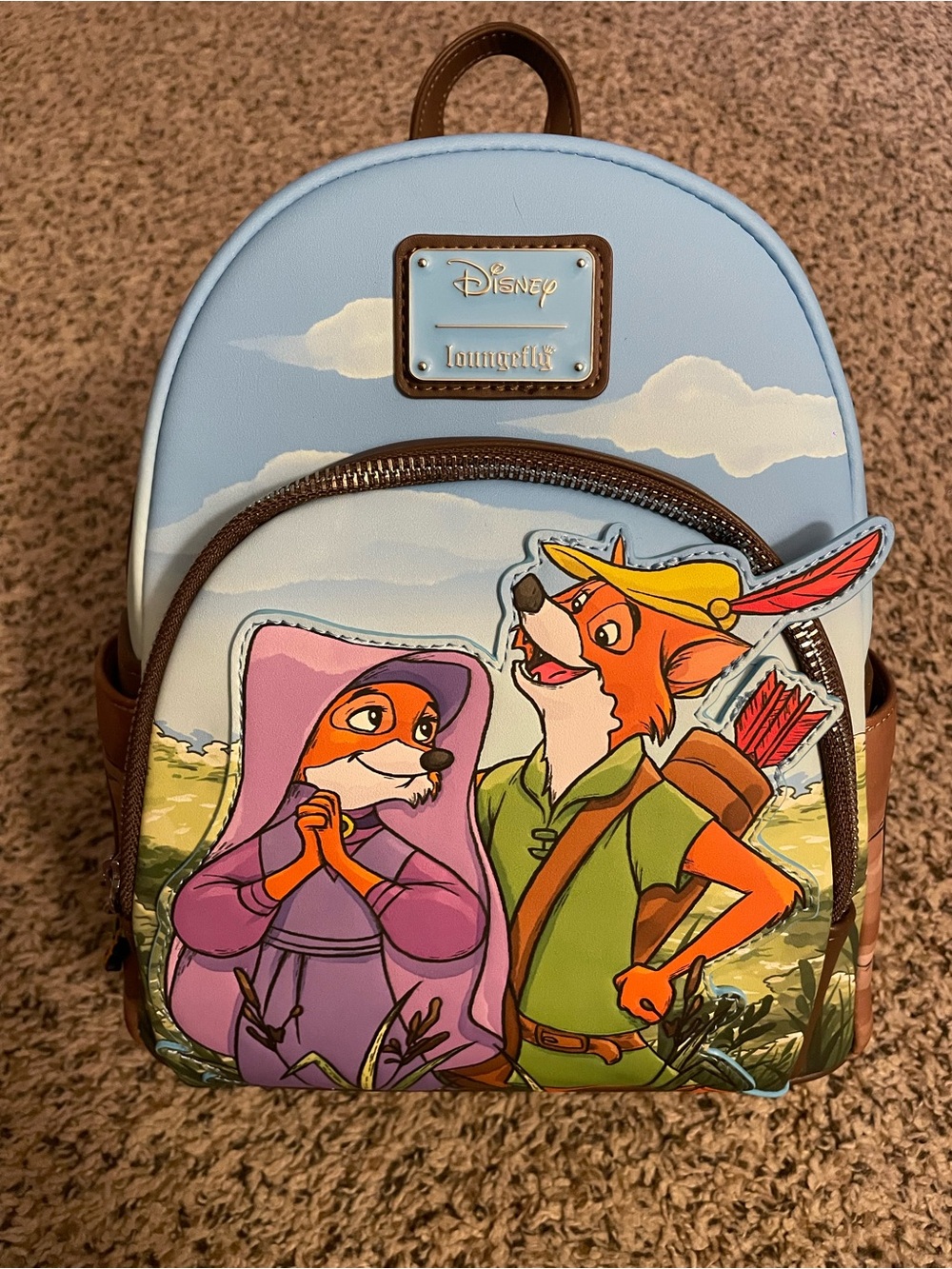 Loungefly Disney Robin Hood & Maid Marian Sky Backpack